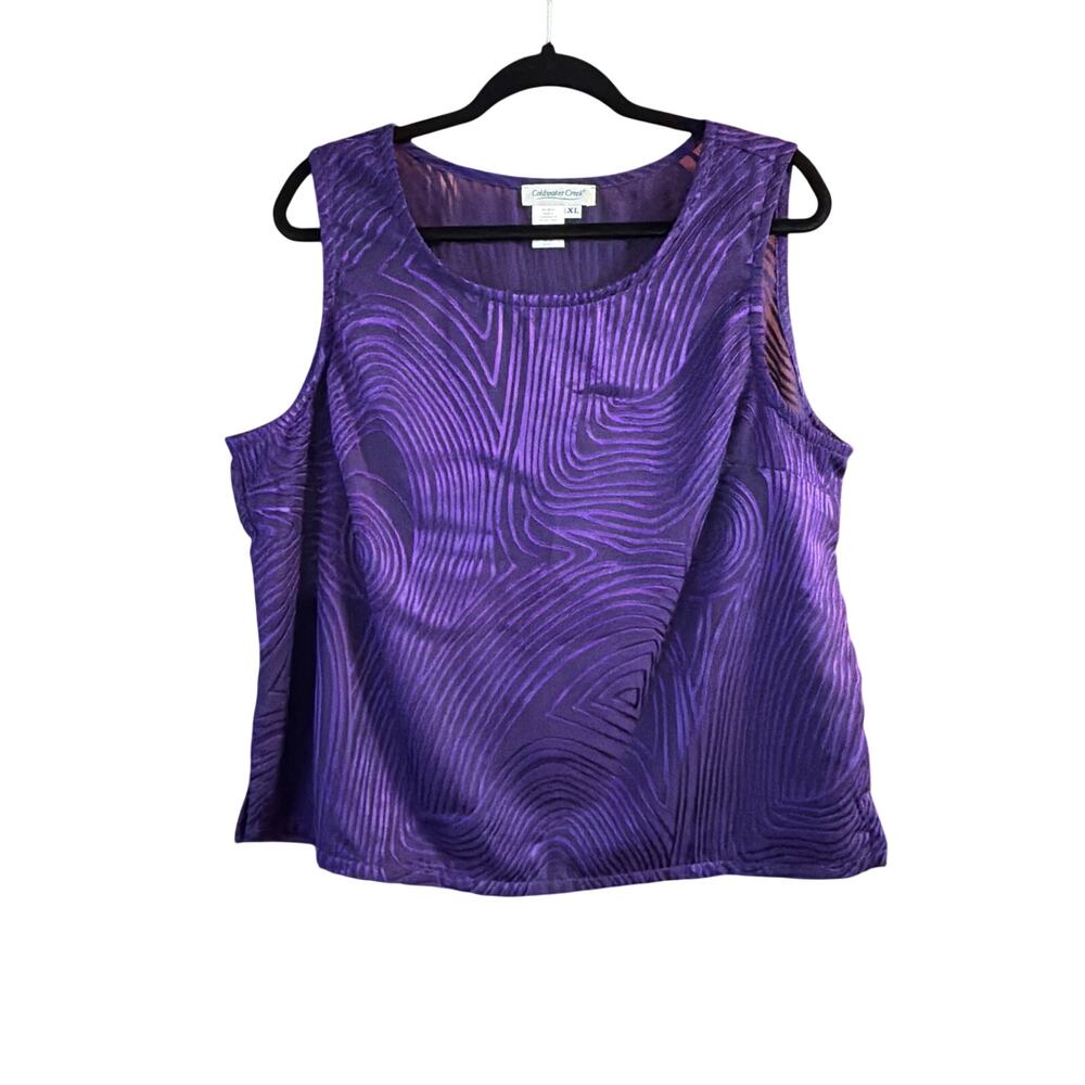 Coldwater Creek Women's Purple Sleeveless Tank Top Blouse Size Extra Large XL